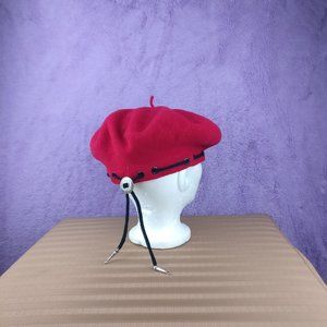 Wool Beret 100% WOOL beret in RED Minimalist, Trendy, Fashionista, Pirates vibes